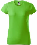 Ženska preprosta majica, jabolčno zelena