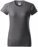 Ženska preprosta majica, jekleno siva