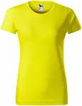 Ženska preprosta majica, limonino rumena