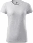 Ženska preprosta majica, svetlo siv marmor