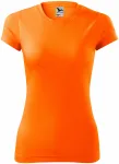 Ženska športna majica, neon oranžna