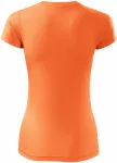Ženska športna majica, neonska mandarina