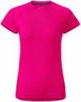 Ženska športna majica s kratkimi rokavi, neonsko roza