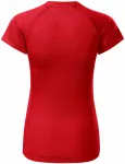 Ženska športna majica s kratkimi rokavi, rdeča